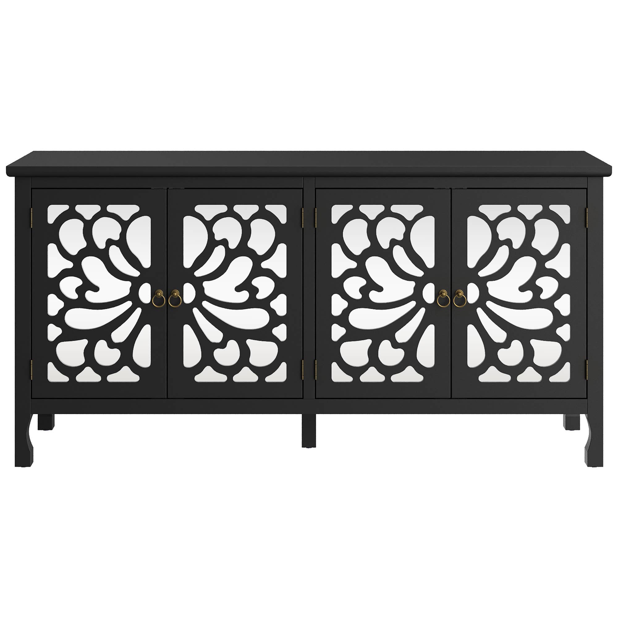 Heynemo - Vente Armoire - Buffet sculpté de 63'' avec rangement2