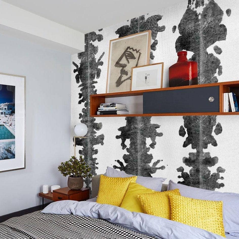 Wallpapers4Beginners – wholesale Tapetrulle – Svartvita bläckfläckar tapet8