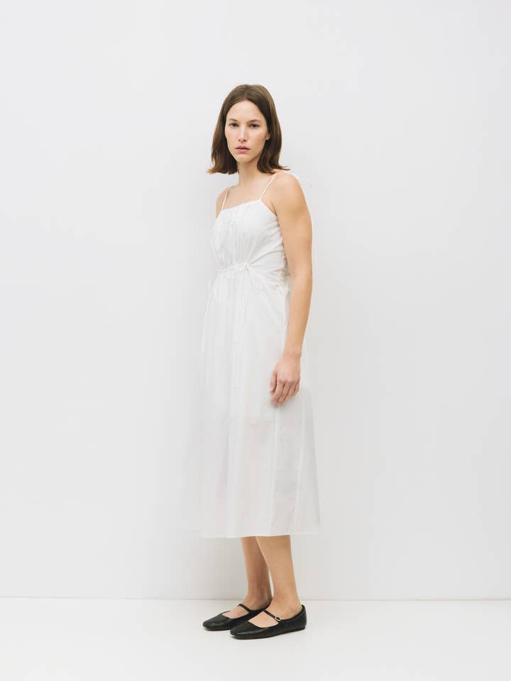 MOD REF - Wholesale Dress - Women's - The Isadora Dress | Poplin Midi Dress with Shoulder Ties