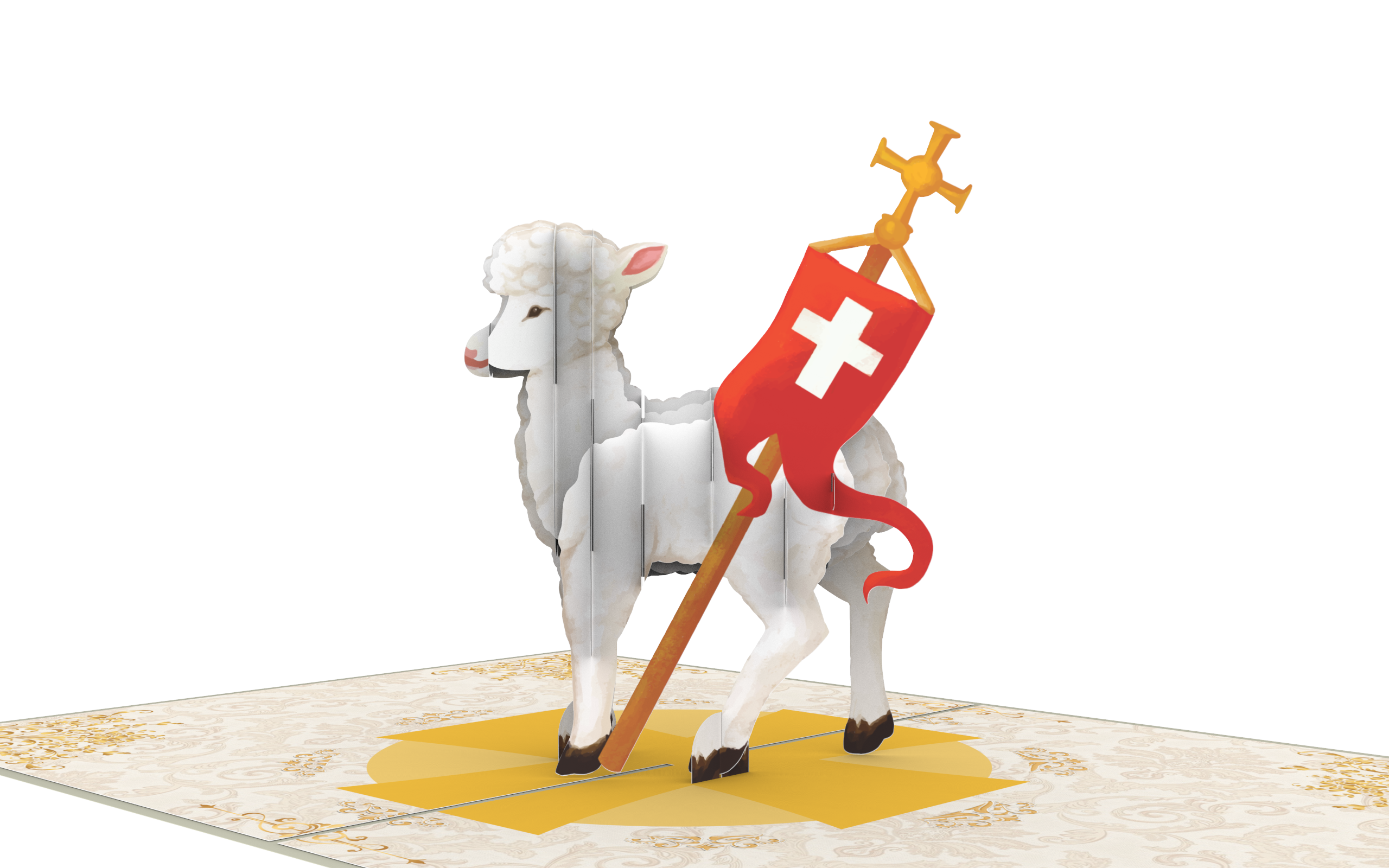 Unipop Cards, LLC - Wholesale Everyday Greeting Card - Holy Lamb Pop Up Card - Christmas pop up card11