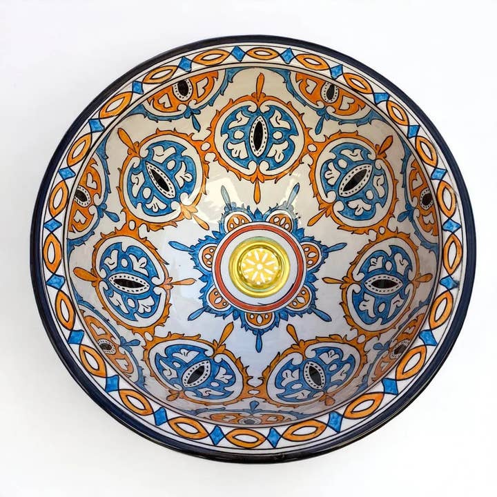 Moroccan Sink - Wholesale Kitchen Appliance - Hand Painted Round Kitchen Sink1