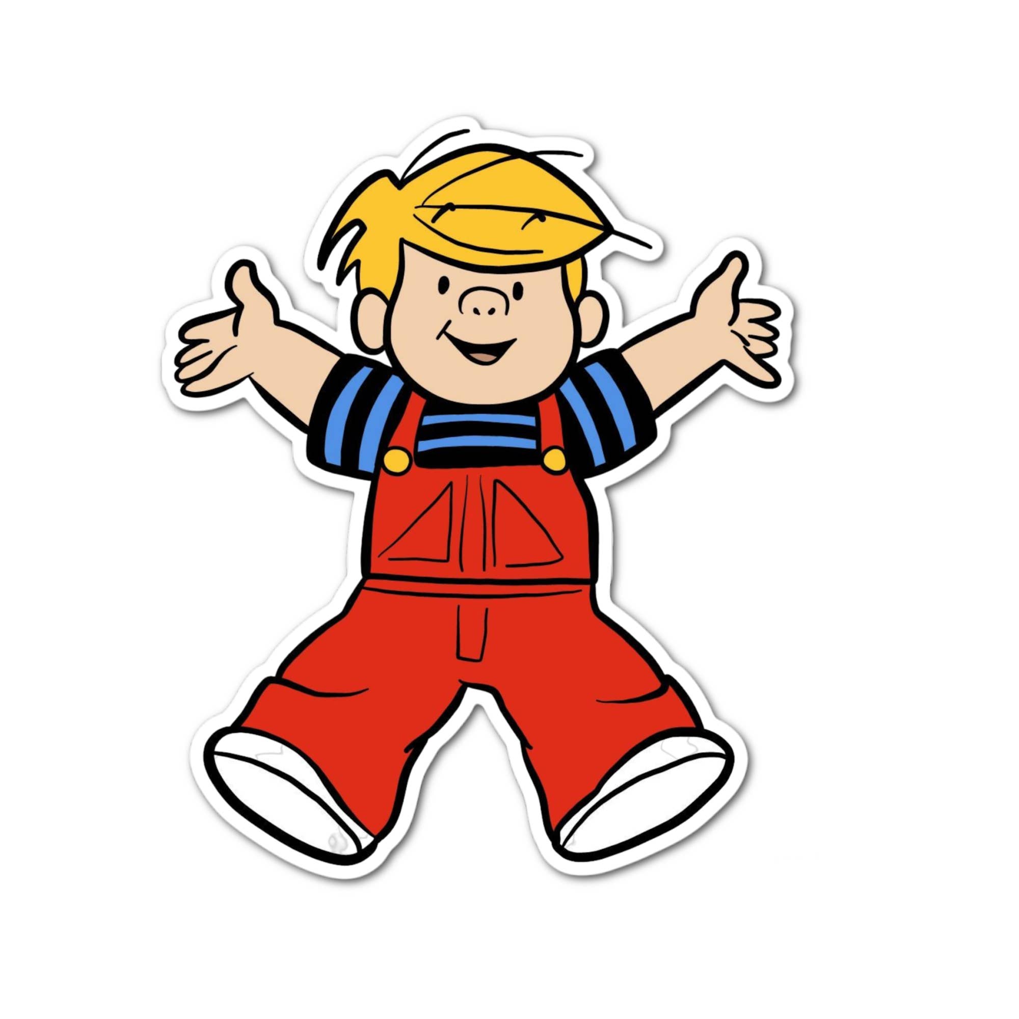 Jazzy Pop Stickers - Wholesale Sticker - Dennis the Menace Nostalgic Cartoon laminated sticker