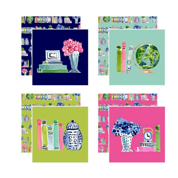 Ensemble de 4 sous-verres "Believe in Your(Shelf)" pour la vente par KEVA and Created By