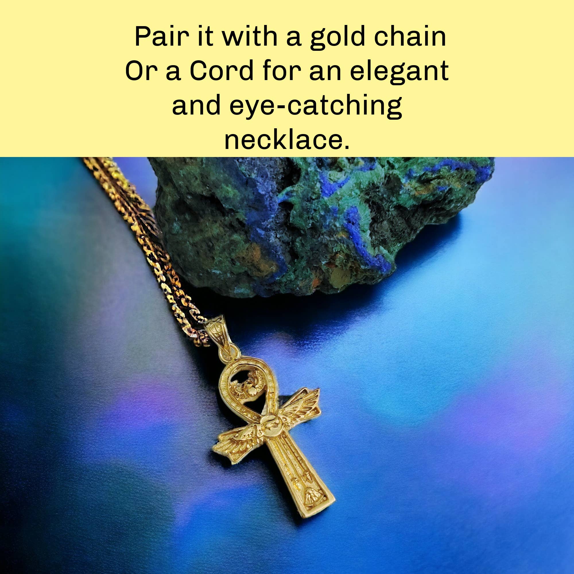 ALADDIN'S LAMP JEWELRY - Wholesale Pendant/Charm Necklace - Ankh Sun Desk Scarab Lotus Flower Complex  Gold  Pendant11