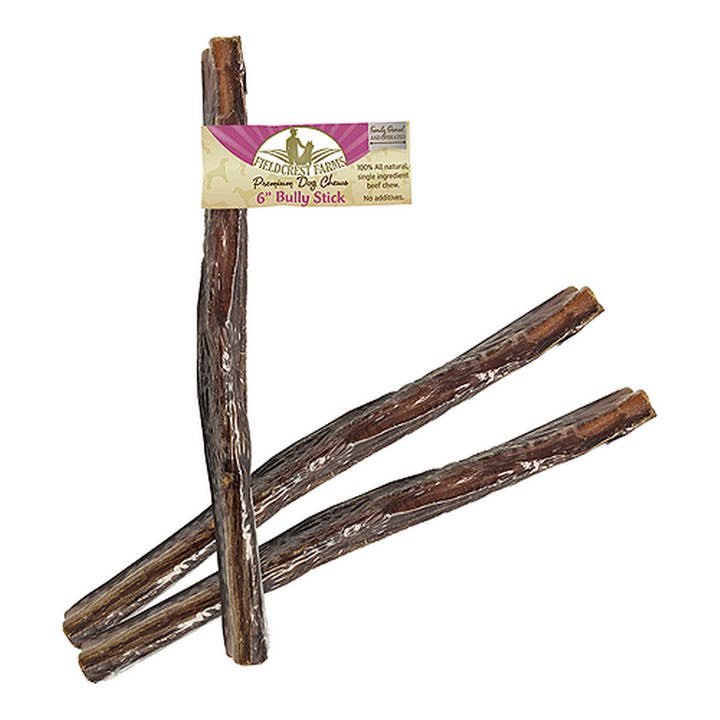 King Wholesale Pet Goods - Wholesale Pet Treats - Dog - Fieldcrest Farms Bully Stick 6"