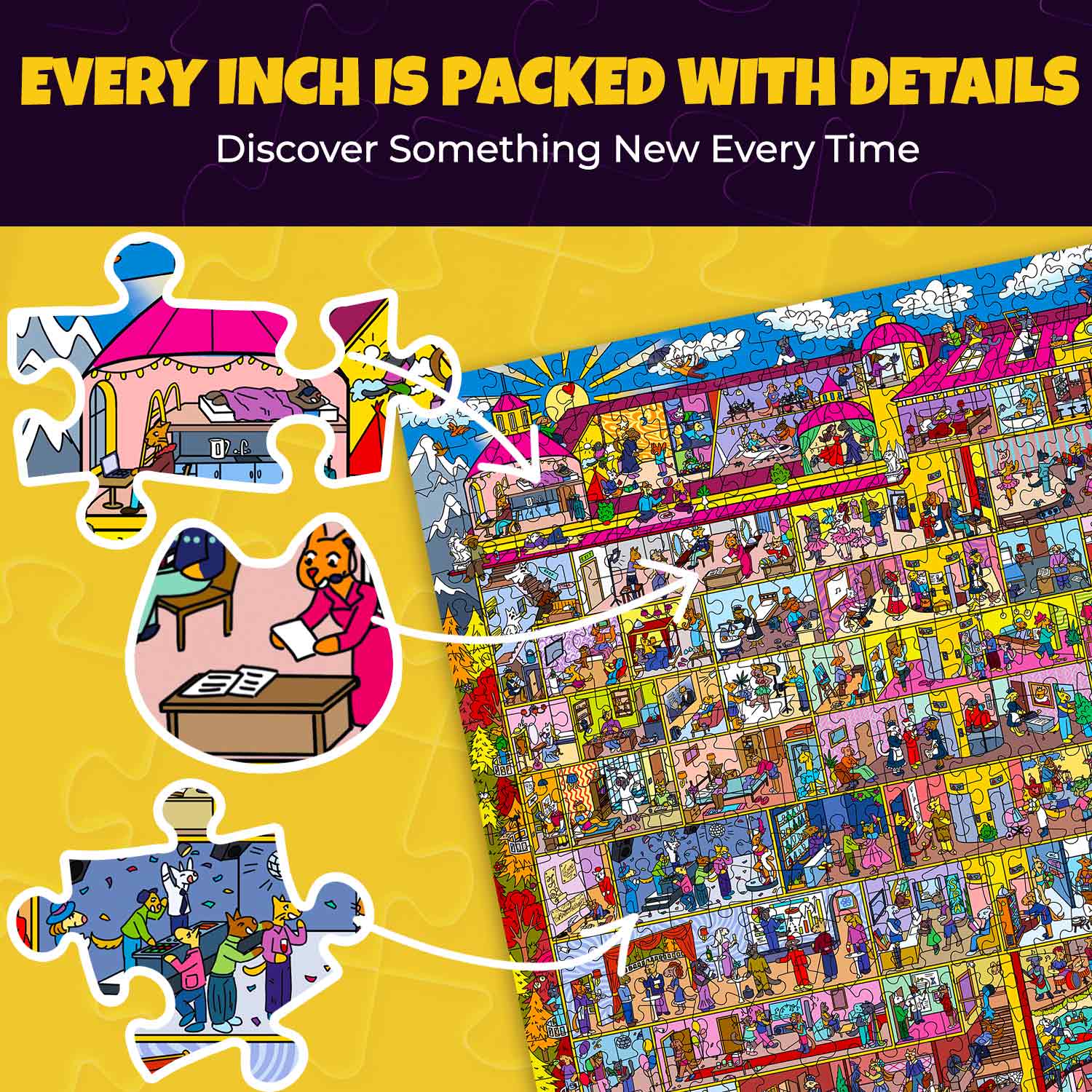 QUOKKA - Wholesale Puzzle - Adult - 1000 Pcs Puzzle for Adults with Hidden Tasks | Wildeluxe3