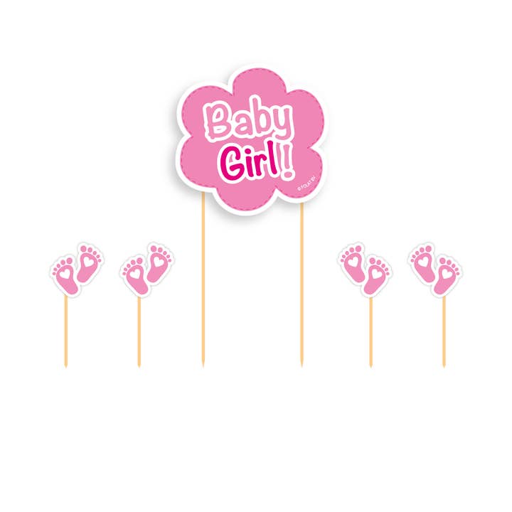 Birth Girl Cake Decorations for wholesale by Folat BV