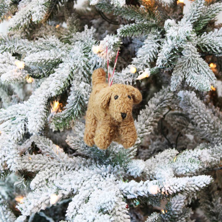Knollwood Lane - Wholesale Ornament - Curly Doodle Dog Ornaments