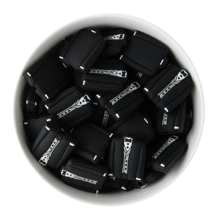Cara & Co Silicone Craft Supply - Wholesale Craft Supplies - Tuxedo Silicone Focal Beads