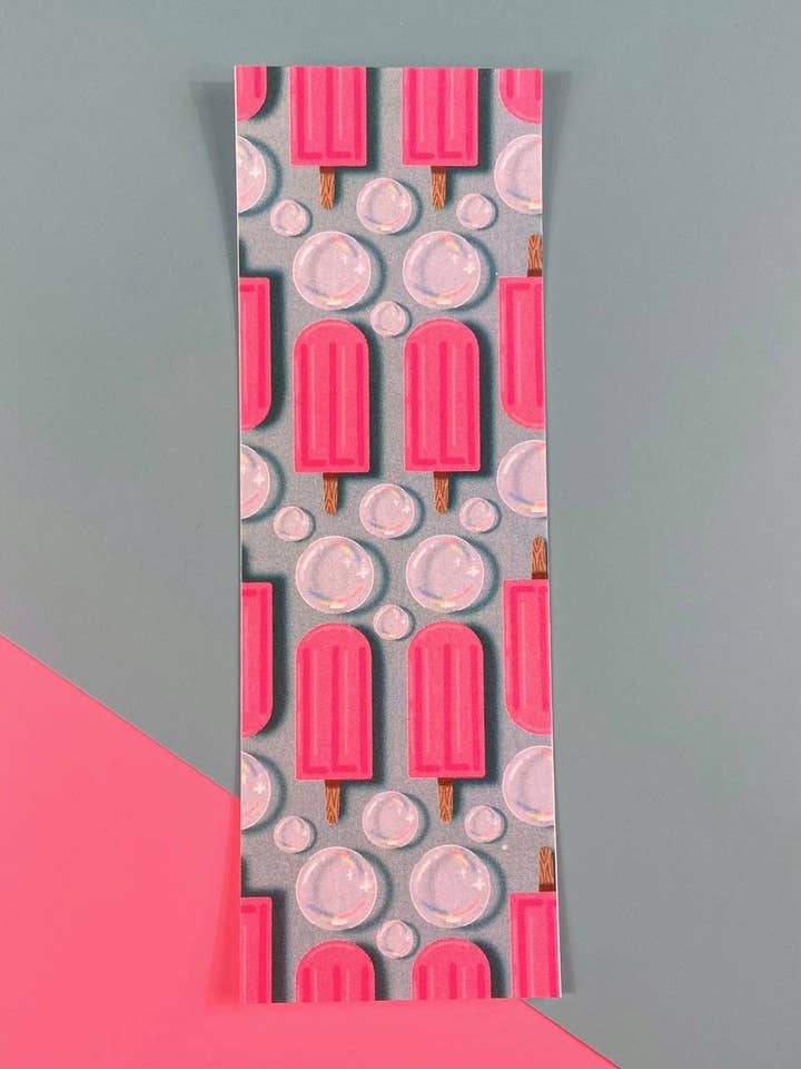 Pops and Bubs Popsicle Bubbles Lesezeichen, Blau/Rosa für den Großhandel von Made Line Designs