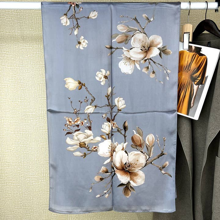 Marayn - Wholesale Scarf - Women's - Mulberry Silk Scarf Floral Elegance for Every Occasion13