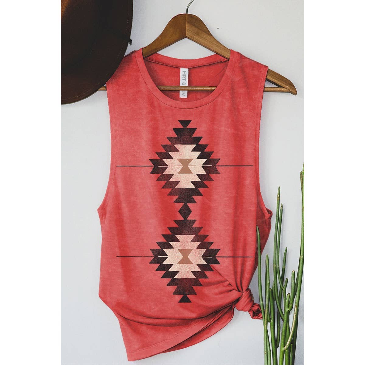 HRTandLUV – wholesale Tank top – Women′s – VINTAGE AZTEC MINERAL GRAPHIC TANK TOP3