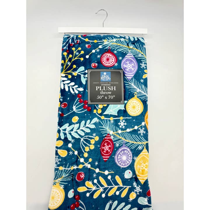 Bed Bath Fashions - Wholesale Throw Blanket - Dan River Christmas Flannel Fleece Plush Throw Blanket