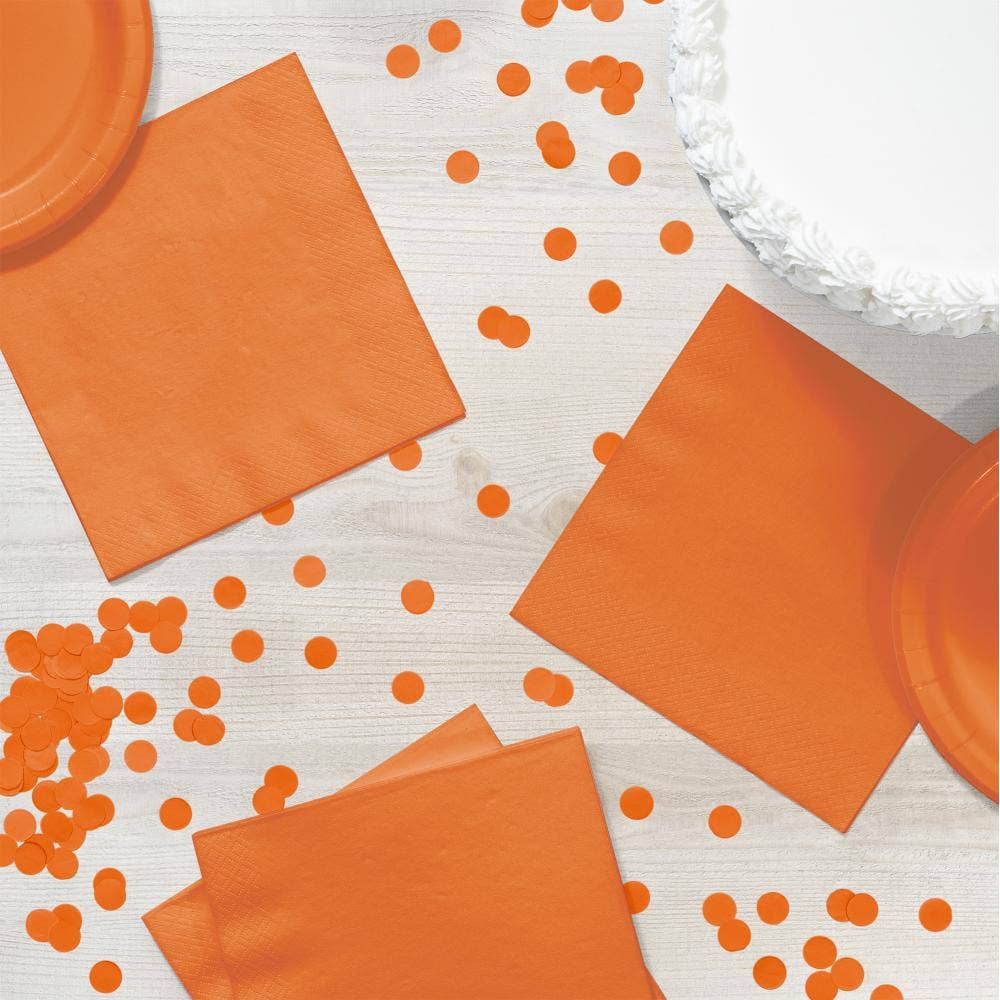 Bulk Party Decor - Wholesale Disposable Napkin - Sunkissed Orange Value Friendly Luncheon Napkins, 20/Pkg2