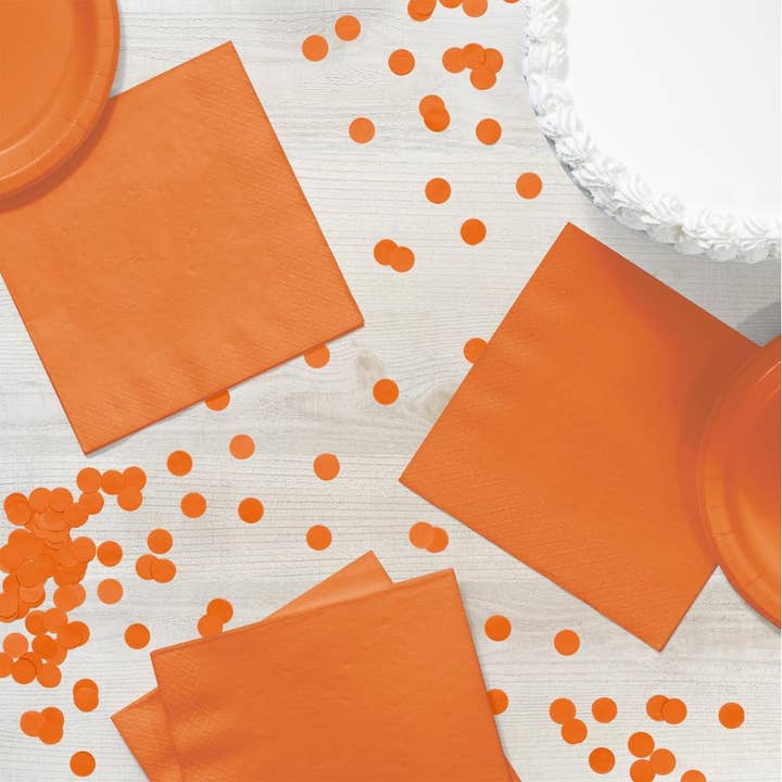 Bulk Party Decor - Wholesale Disposable Napkin - Sunkissed Orange Value Friendly Luncheon Napkins, 20/Pkg2