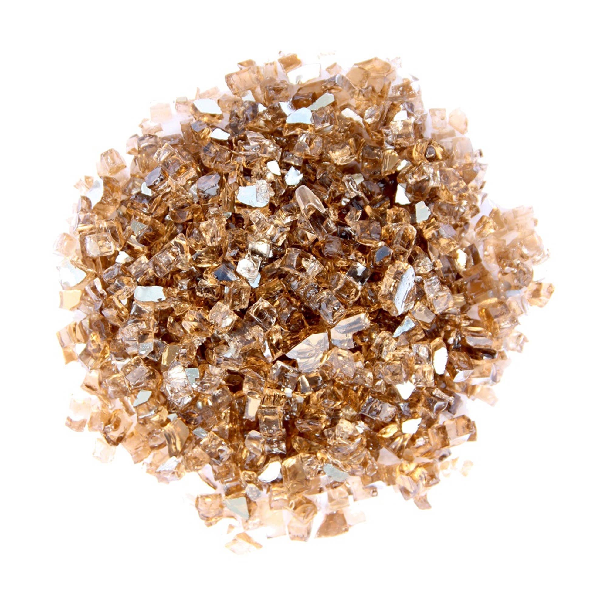 HomeRoots - Wholesale Fire Pit - Copper Round Reflective Fire Pit Glass3