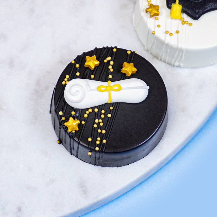 Summitbaking - Wholesale Decorating Tool - Graduation Hat/Cap and Diploma: Black Set, Royal Icing Decor3