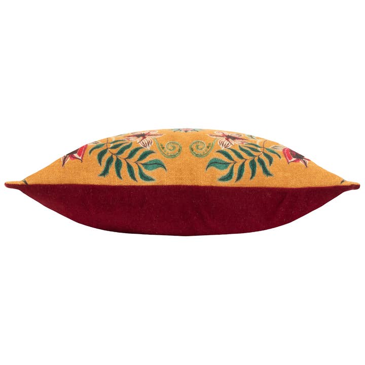 Holland Park Duo Rectangular Peacock Cushion Ochre for wholesale on Faire