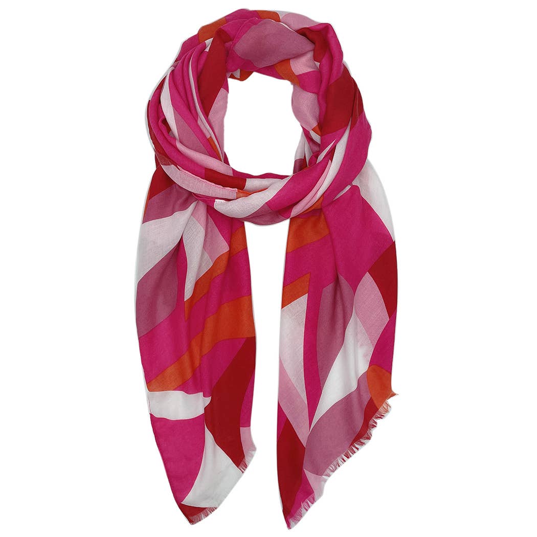 Fashion City - Wholesale Sjaal - Dames - Levendige sjaal met abstracte print8