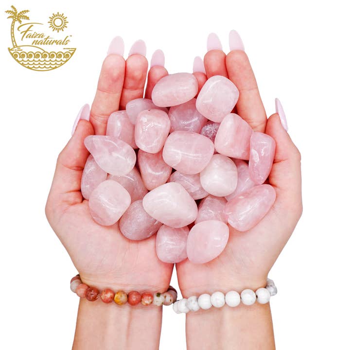 Faiza Naturals - Wholesale Spiritual Stone/Crystal - Rose Quartz Tumbled Crystals Bulk