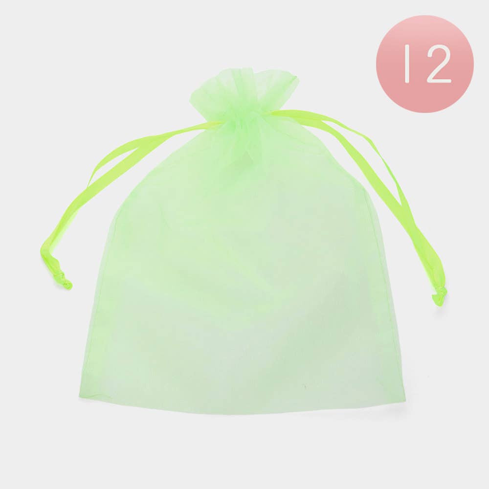 Sensibling Corp. - Wholesale Gift Bag - 12PCS - 6.75 X 9.5 Ribbon Organza Gift Bags
16