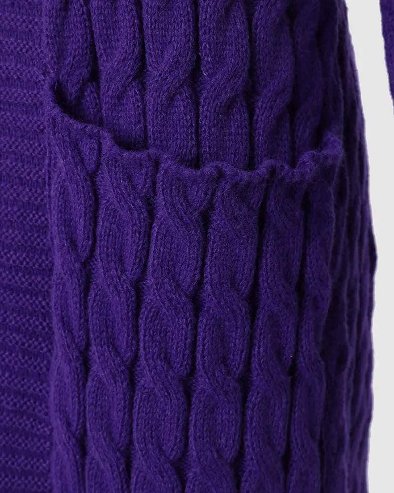 Queen Fashion – Colete - Mulher por atacado – cardigan palangre de malha de cabo frontal aberto6