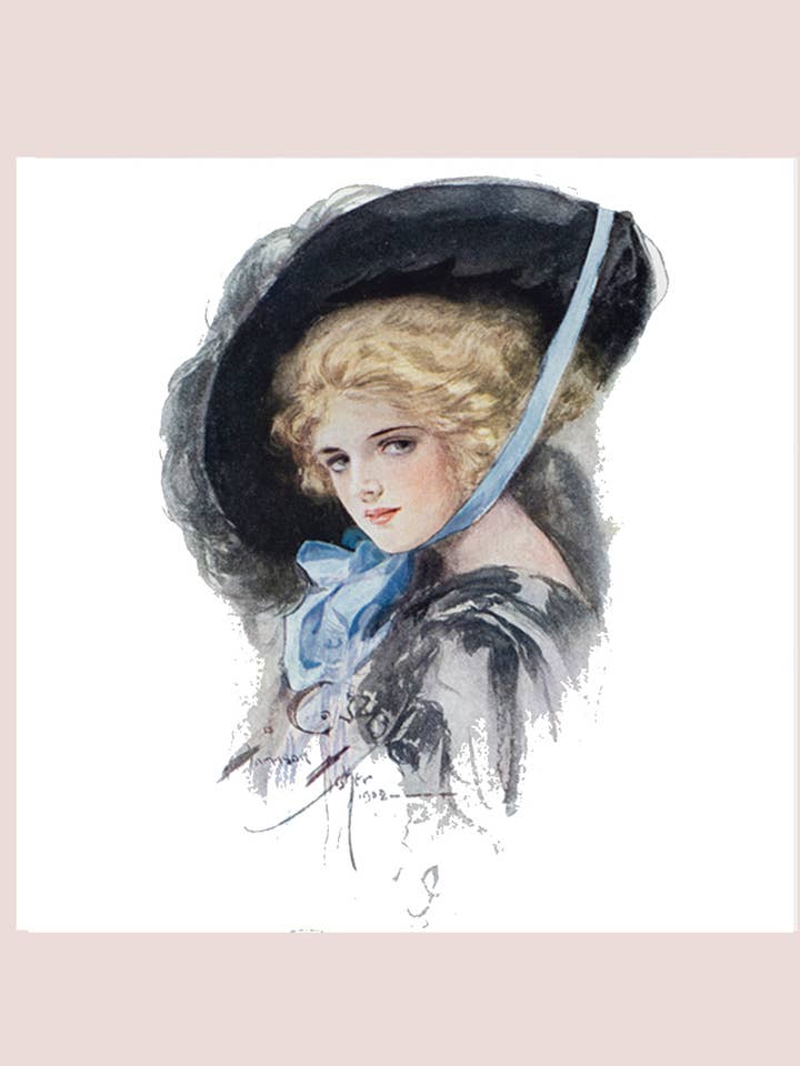 Reproducción de Blue Ribbon Belle-Antique, tarjeta en blanco para venta al por mayor de Something To Write Home About