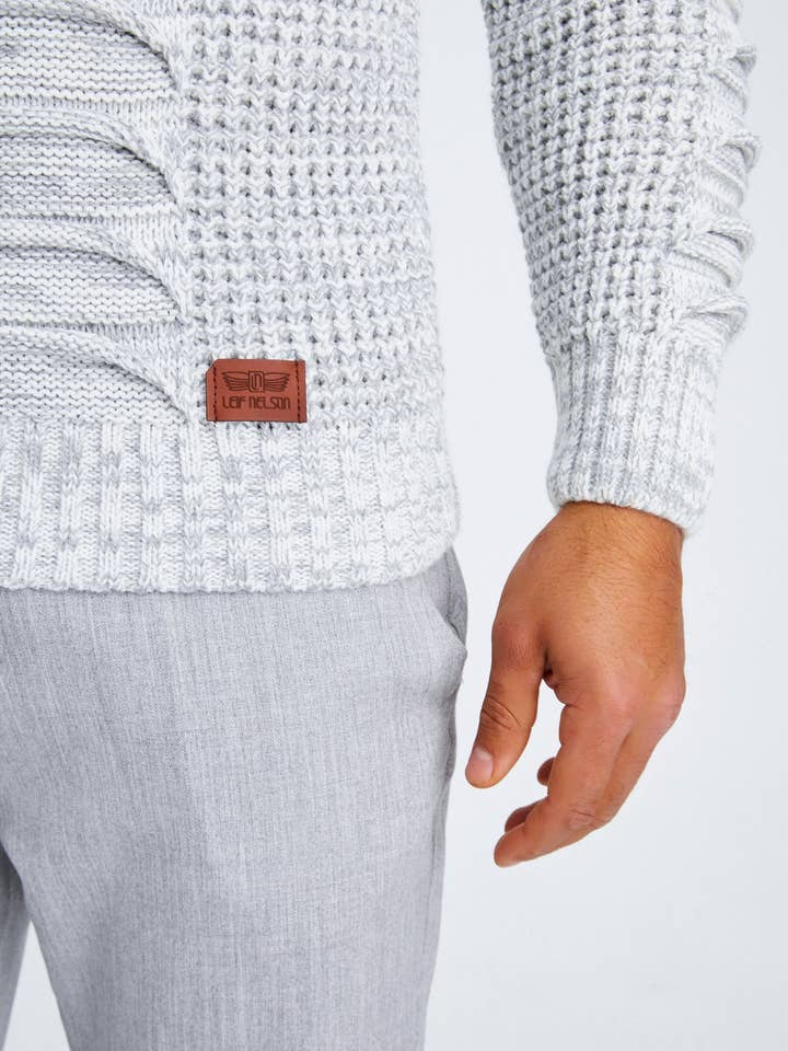 Leif Nelson GmbH - Wholesale Knit Sweater - Men's - Men's Knit Sweater Chunky Knit Shawl Collar LN-557543