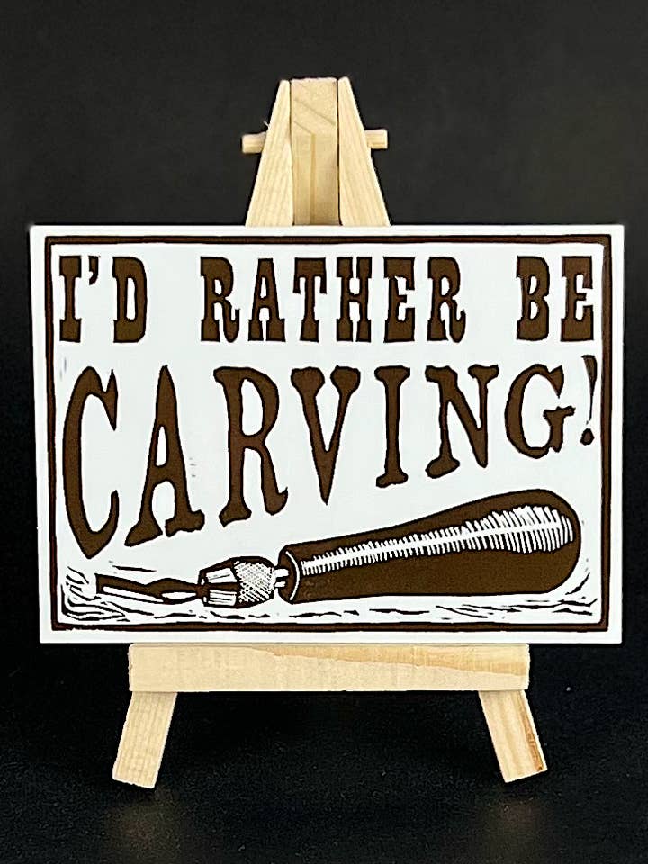 Jag Skulle Hellre Snida - klistermärke för wholesale av Pixel Palmer