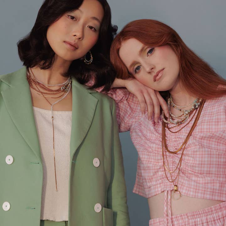 Hailey Gerrits - Vente Collier maille et chaîne - Collier Cascade2