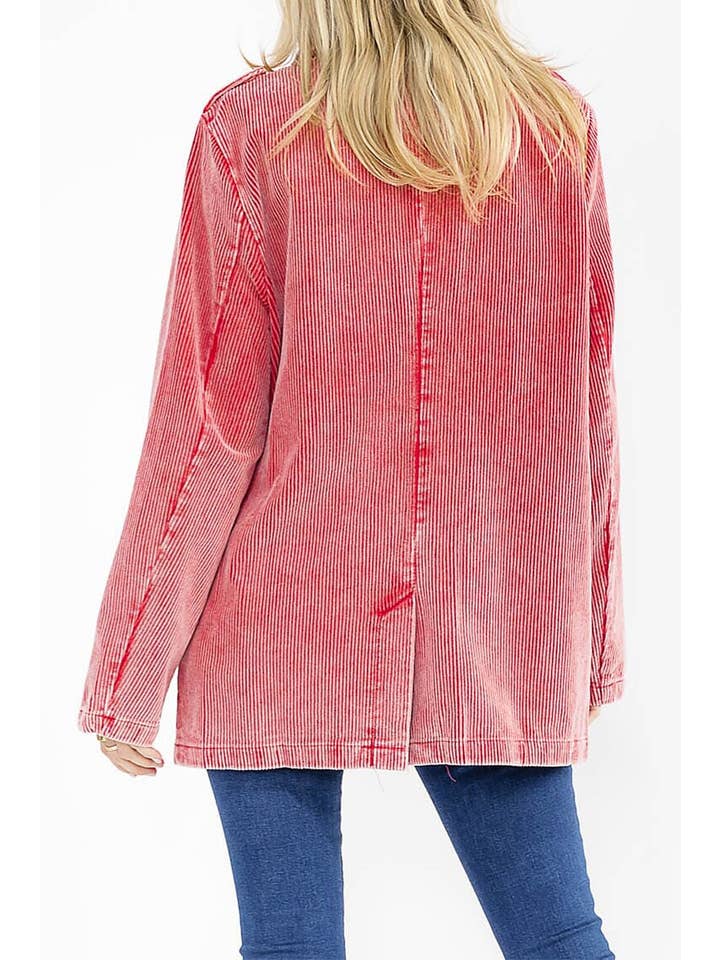 ROUSSEAU – wholesale Blazer – Women's – WASHED CORDUROY FRONT POCEKTS BLAZER5