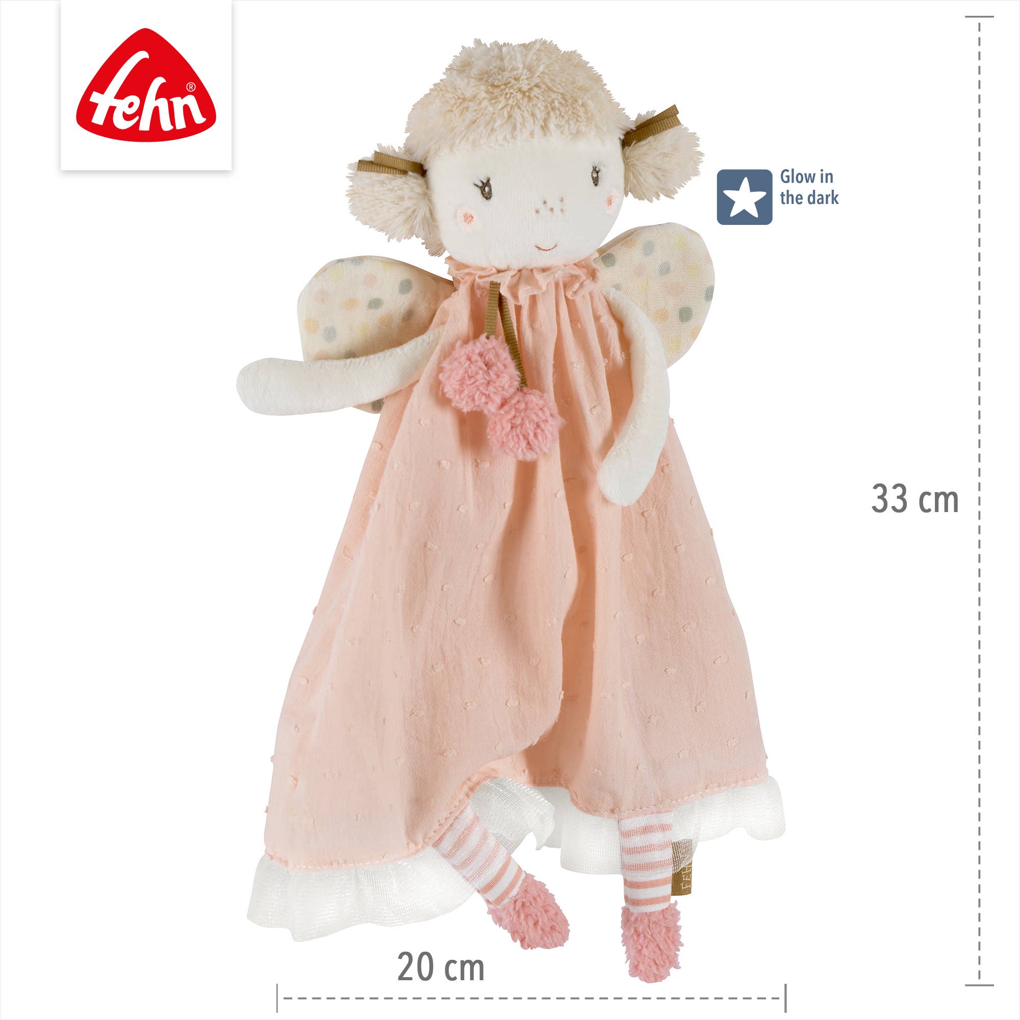 Fehn - Vente Couverture douillette – bébé - Doudou fée - aide au sommeil et compagnon câlin3