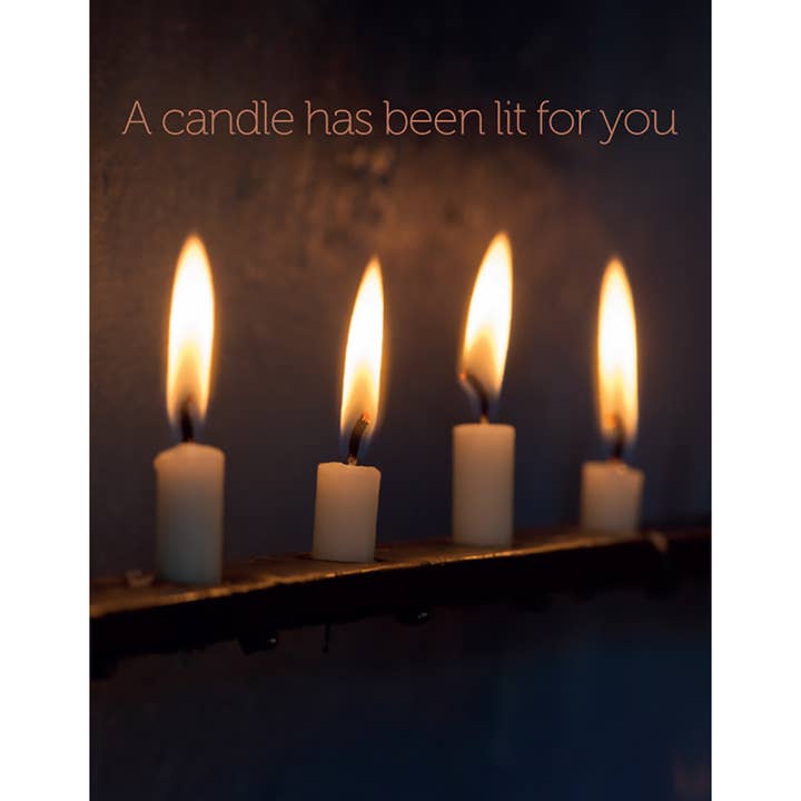 Praying for You Card - Four Prayer Candles for wholesale by Leonard Smith