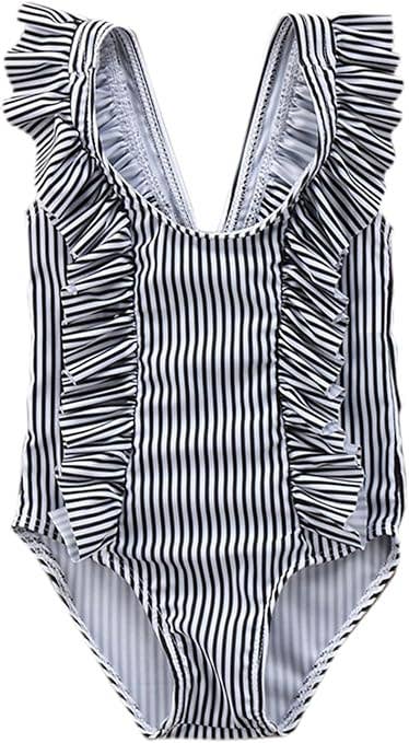 Fennco Styles - Wholesale One Piece Swimsuit - Baby - Ruffle Striped One-Piece Baby Swimsuit3