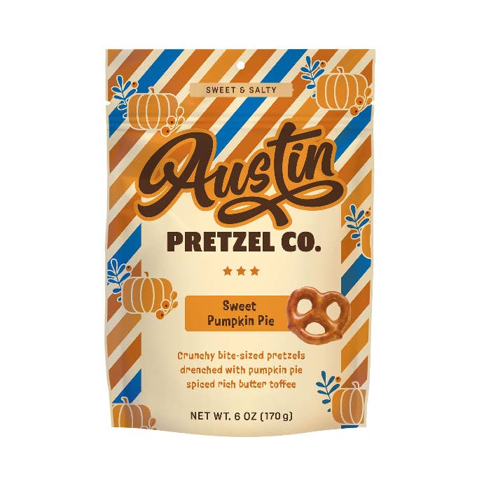 Sweet Pumpkin Pie 6oz for wholesale by Austin Pretzel Company