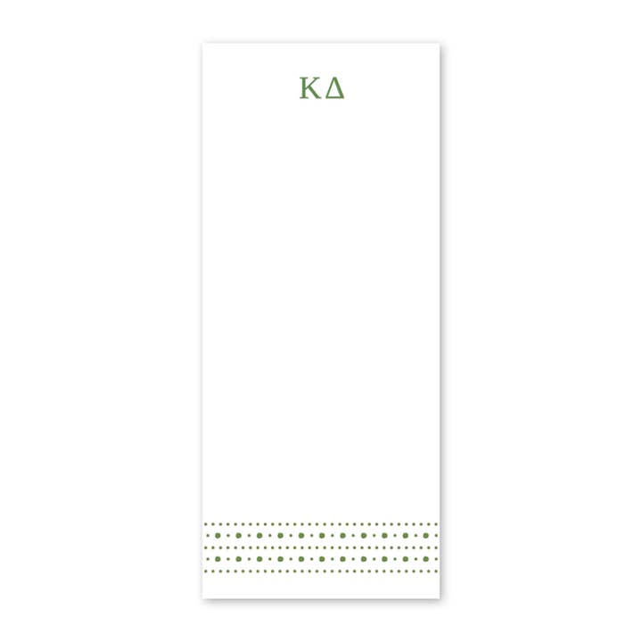 Kappa Delta Style Edit Dots Greek Skinny Notepad for wholesale by Dogwood Hill
