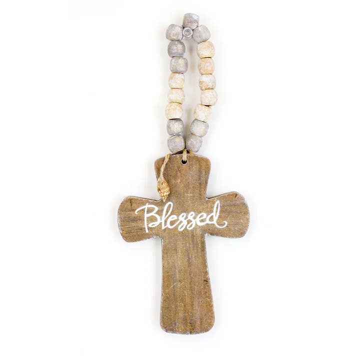 Coastal Blessings Blessed Cross Wall Decoration for wholesale by Beachcombers