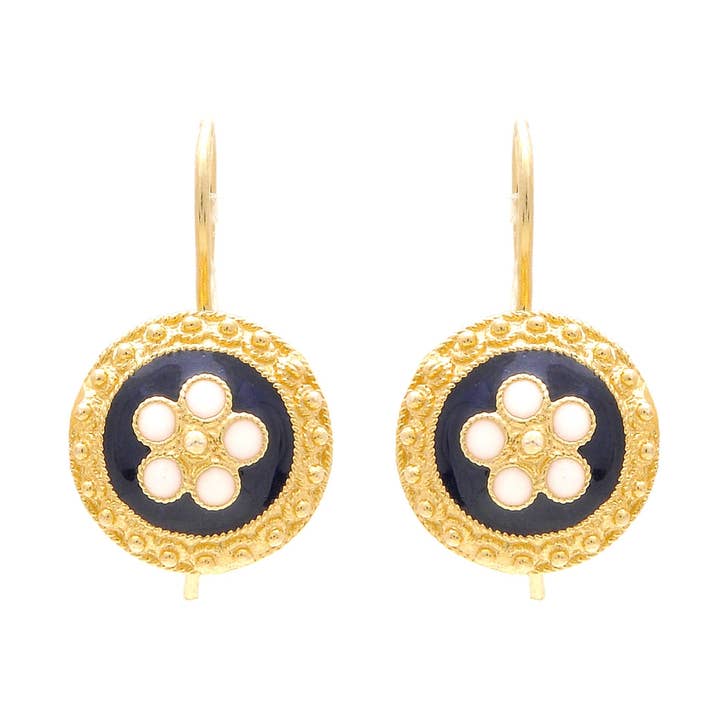 PORTUGAL JEWELS - Wholesale Dangle Earrings - Earrings Caramujo in Gold Plated Silver0