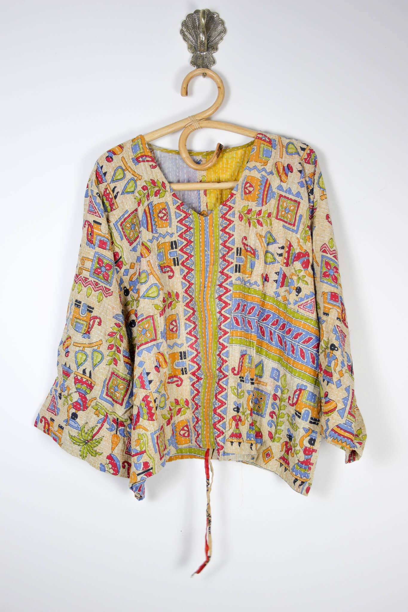 Renew Vintage - Wholesale Blouse - Women's - Kantha Butterfly Top6