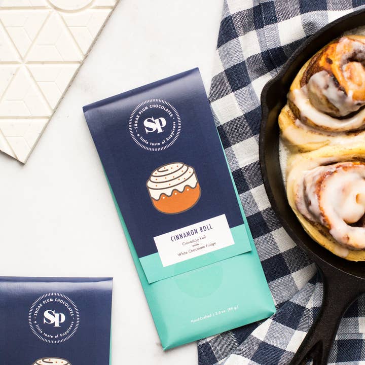 Sugar Plum Chocolates - Wholesale Chocolate Bar - Sugar Plum Chocolates Cinnamon Roll Candy Bar2