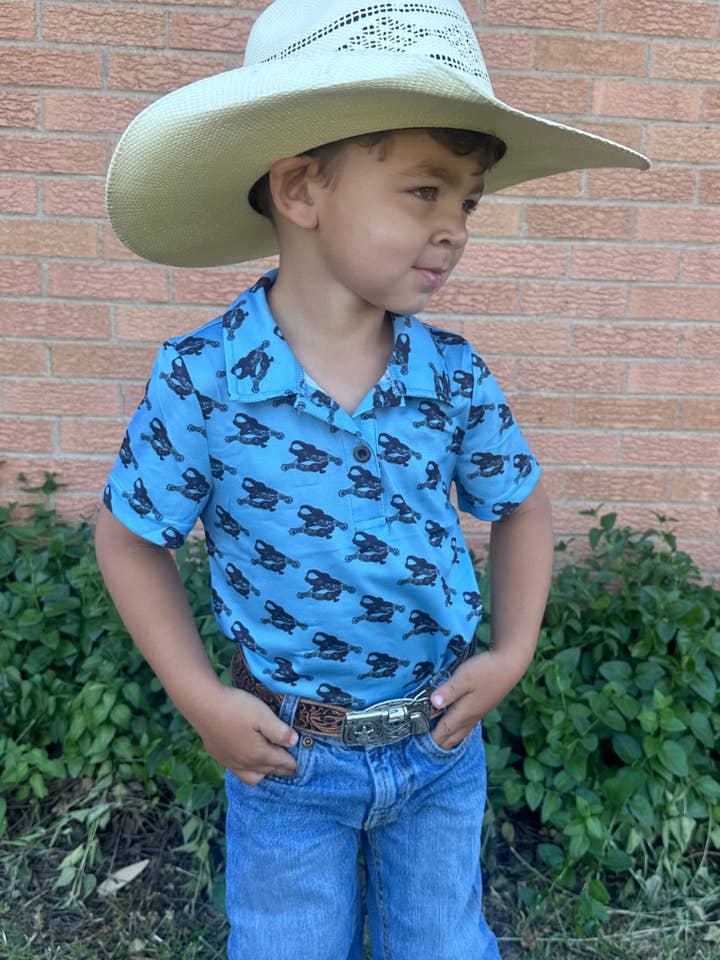 Sterling Kreek - Wholesale T-Shirt - Kids - Spurs On My Boots Kids Polo3