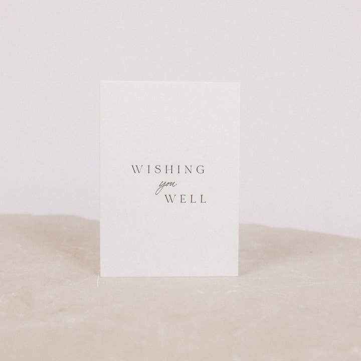Tarjeta Wishing You Well para venta al por mayor de The Wellbeing Store