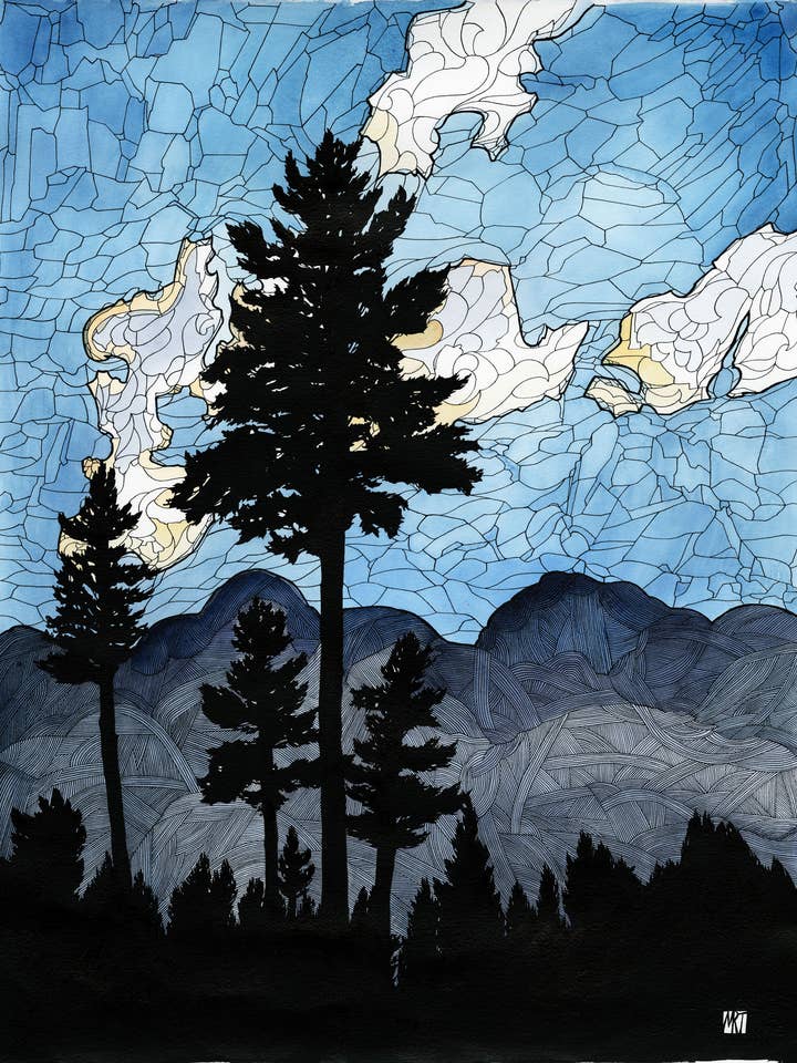 King Pine card for wholesale by Mattie Rose Art