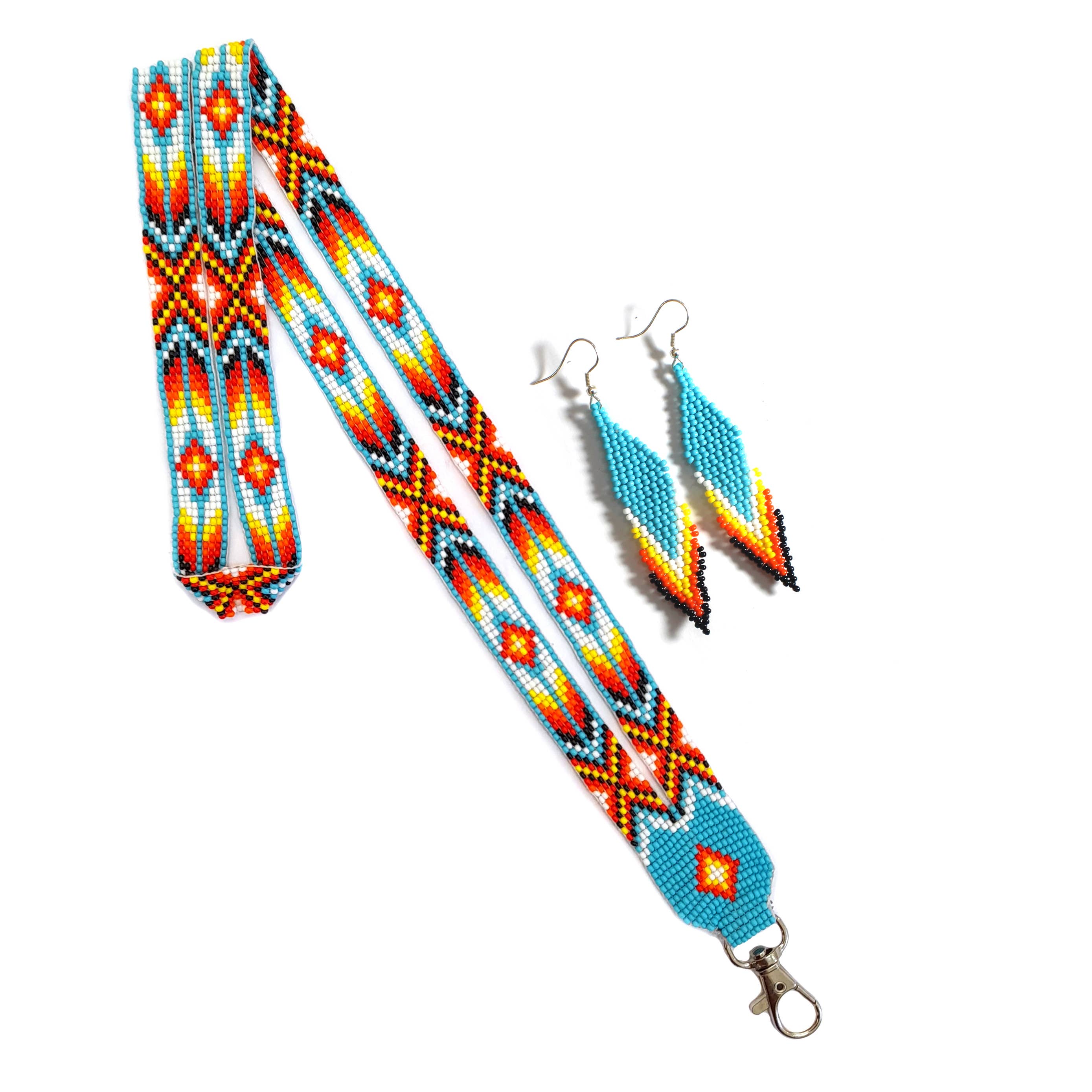 KANGURAH - Wholesale Lanyard - Women's - Beaded Lanyard with Matching Beaded Earrings, ID Card Holder4