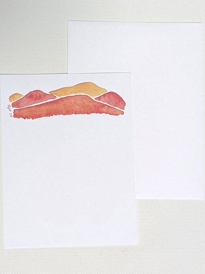 Orange Mountain Notecards for wholesale by Robynnotes, LLC