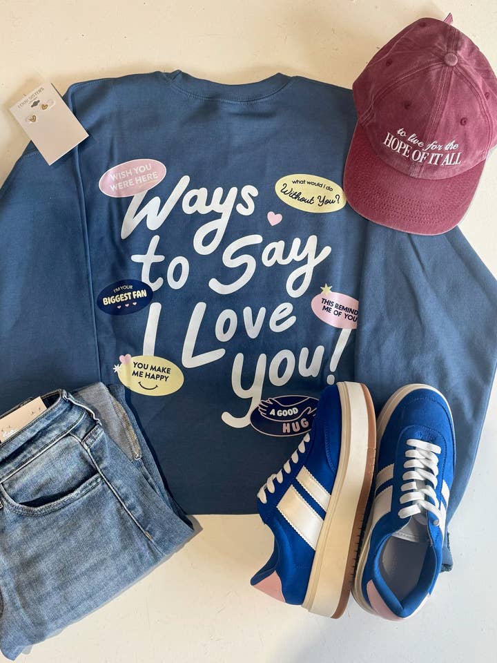 Love Language Valentine's Sweatshirt for wholesale by Four Sisters