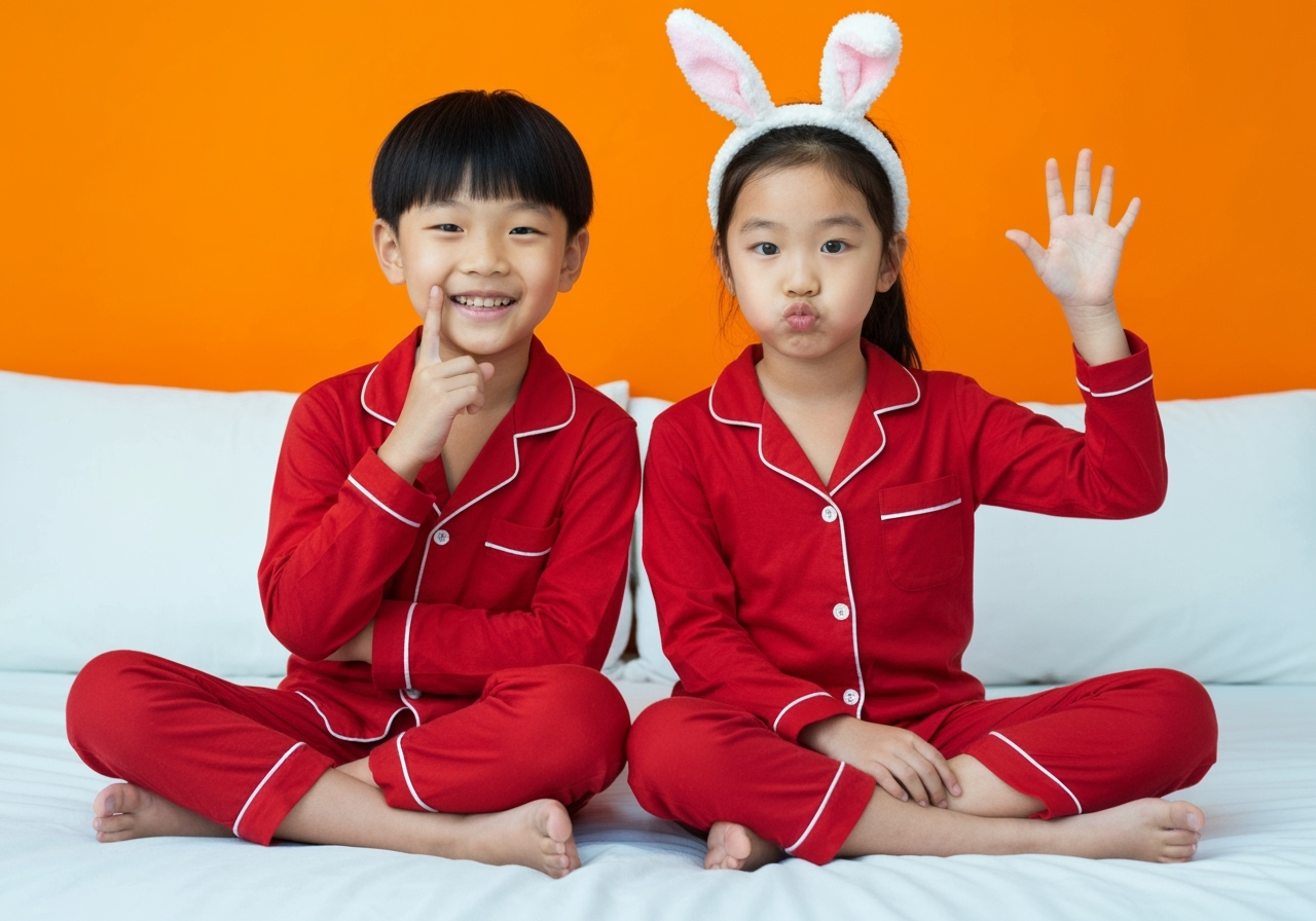 The Blissful – wholesale Sleepwear set – Kids – Kids Custom Classic Cotton Pajama Set 3