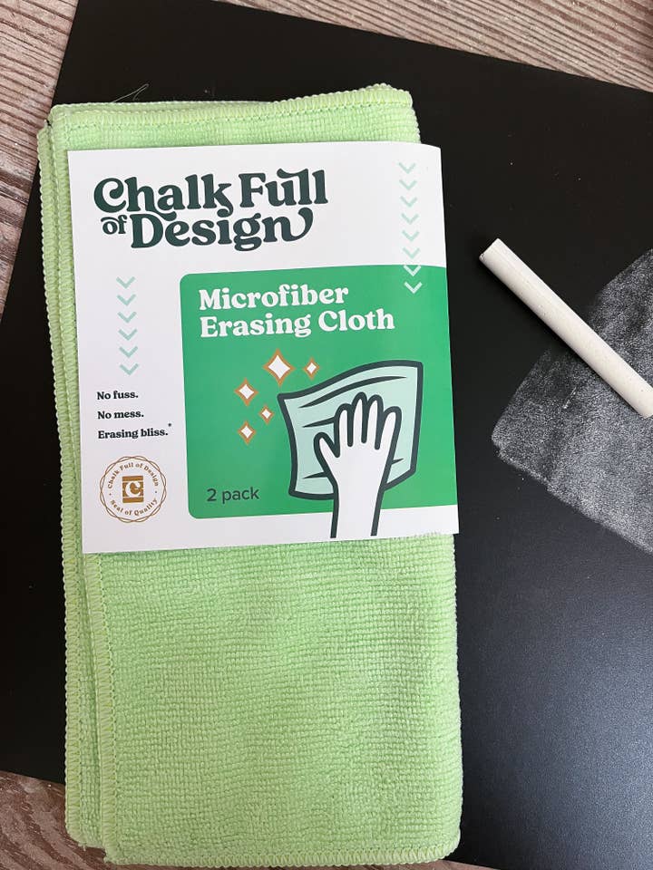 Microfiber Erasing Cloth (2 pack) for wholesale by Chalk Full of Design