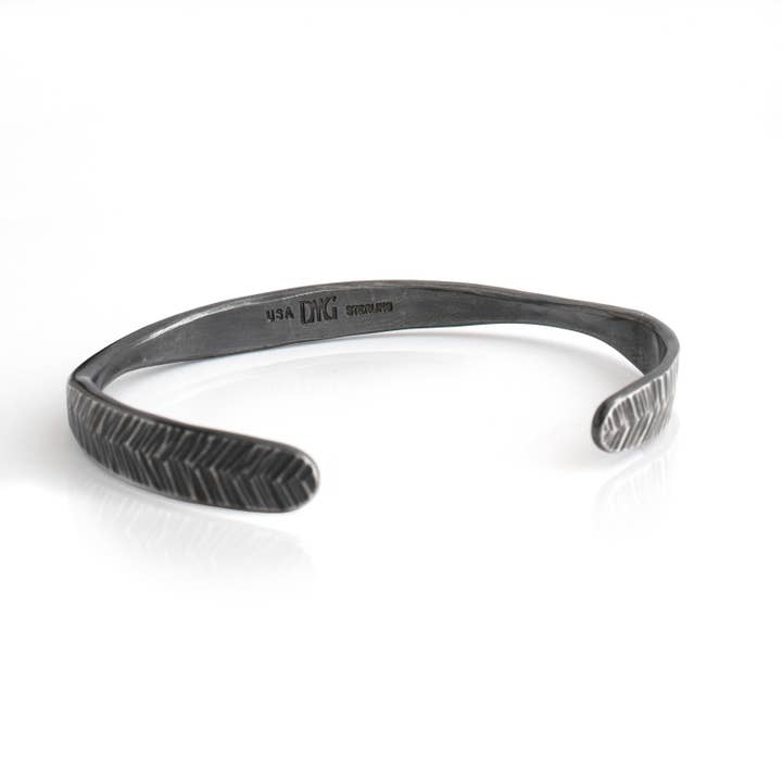 DMG Designs - Wholesale Cuff Bracelet - Forged Feather Cuff | Sterling Silver1