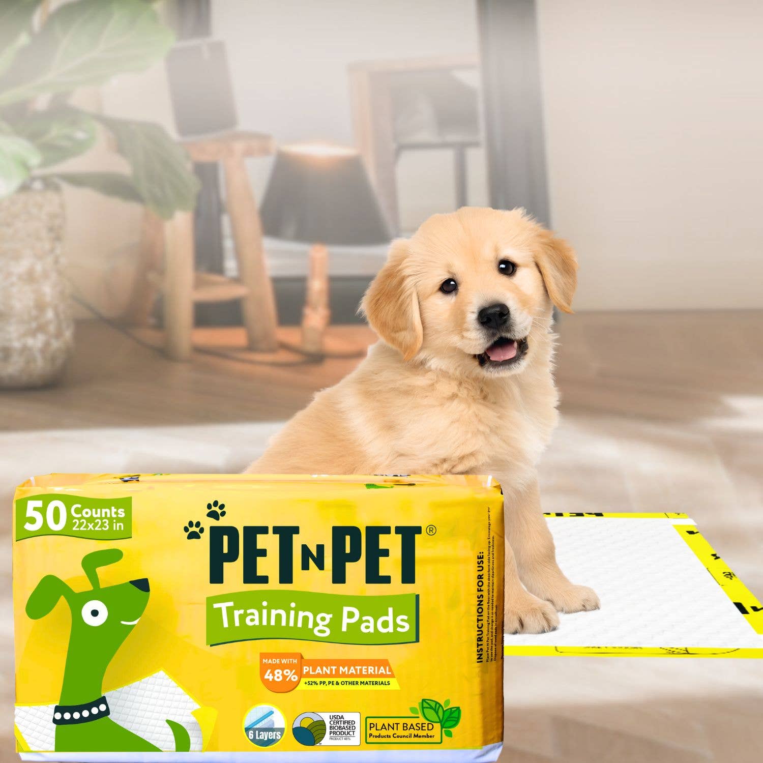 Pet N Pet – wholesale Pet pee pad – Dog – Pet N Pet 50 Count Dog Pee Pads – 48% Plant-Based, 6-Layer7